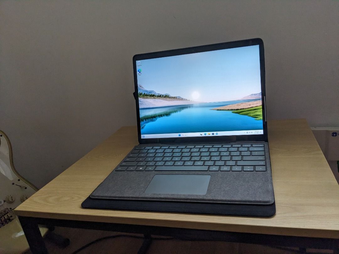 Microsoft Surface Pro 8 Core i5 1135G7 8GB 128SSD (Category: Laptops & Notebooks) located in Quezon City. Submitted by janstore-computer-trading (Listing ID 1309867382, Image 1). Description: Model : Microsoft Surface Pro 8 (3K 120Hz Display , With Keyboard , Pen and Case) Condition : Slightly Used , Very smooth Price : 33,999 Original Price : 70,000 Specs: Processor : Intel Core i5-1135G7 11th Gen Quad core ( 2.4 - 4.2 Ghz ) Ram : 8 GB LPDDR4 42