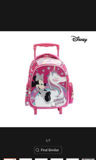 Minnie mouse backpack trolley and insulated shoulder bag