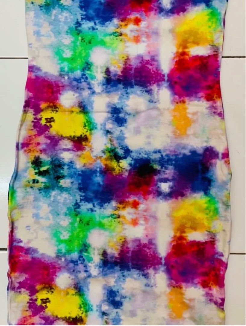Monki dyed rainbow dress