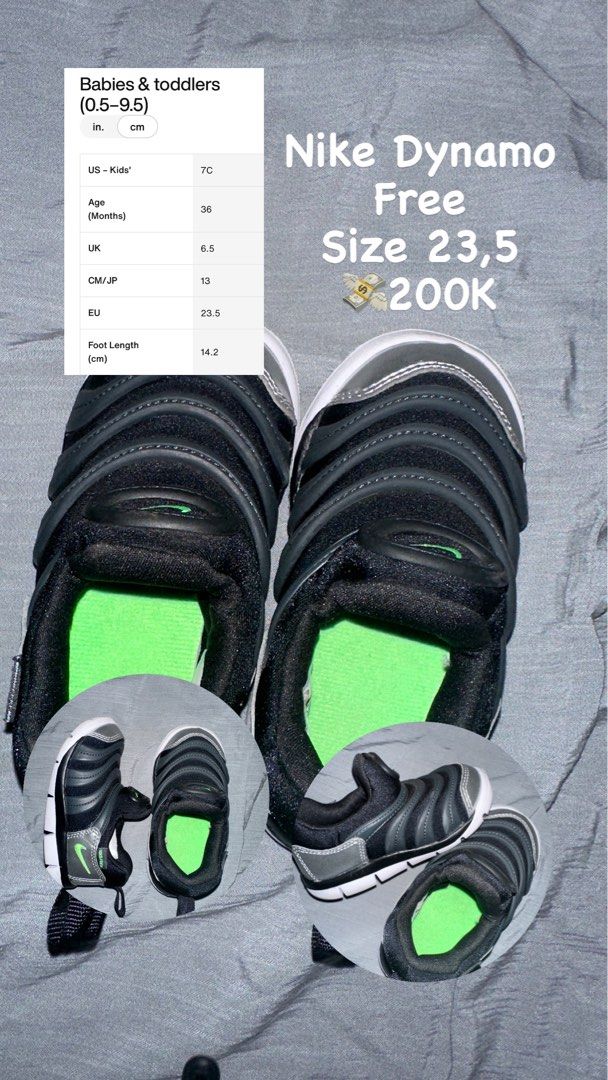 Nike Dynamo Free Baby size 23 Bayi Anak Lainnya di Carousell