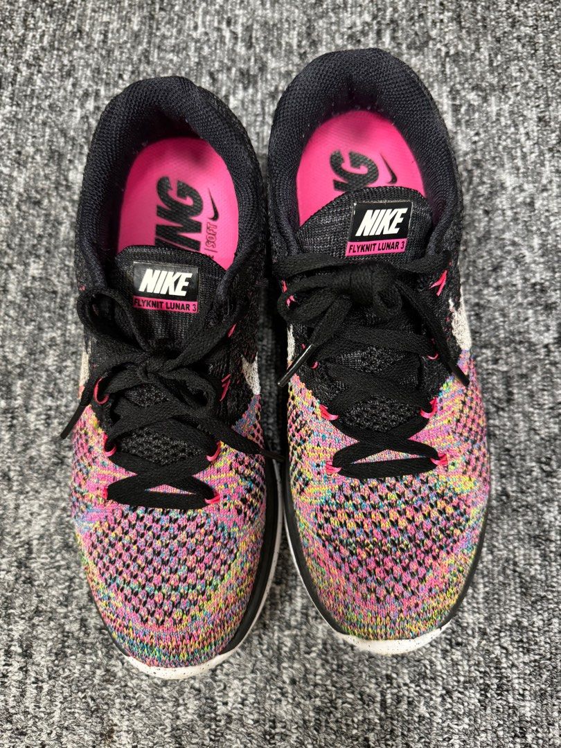 Nike sneakers sports shoes fly knit flyknit lunar 3 pink special edition Carousell