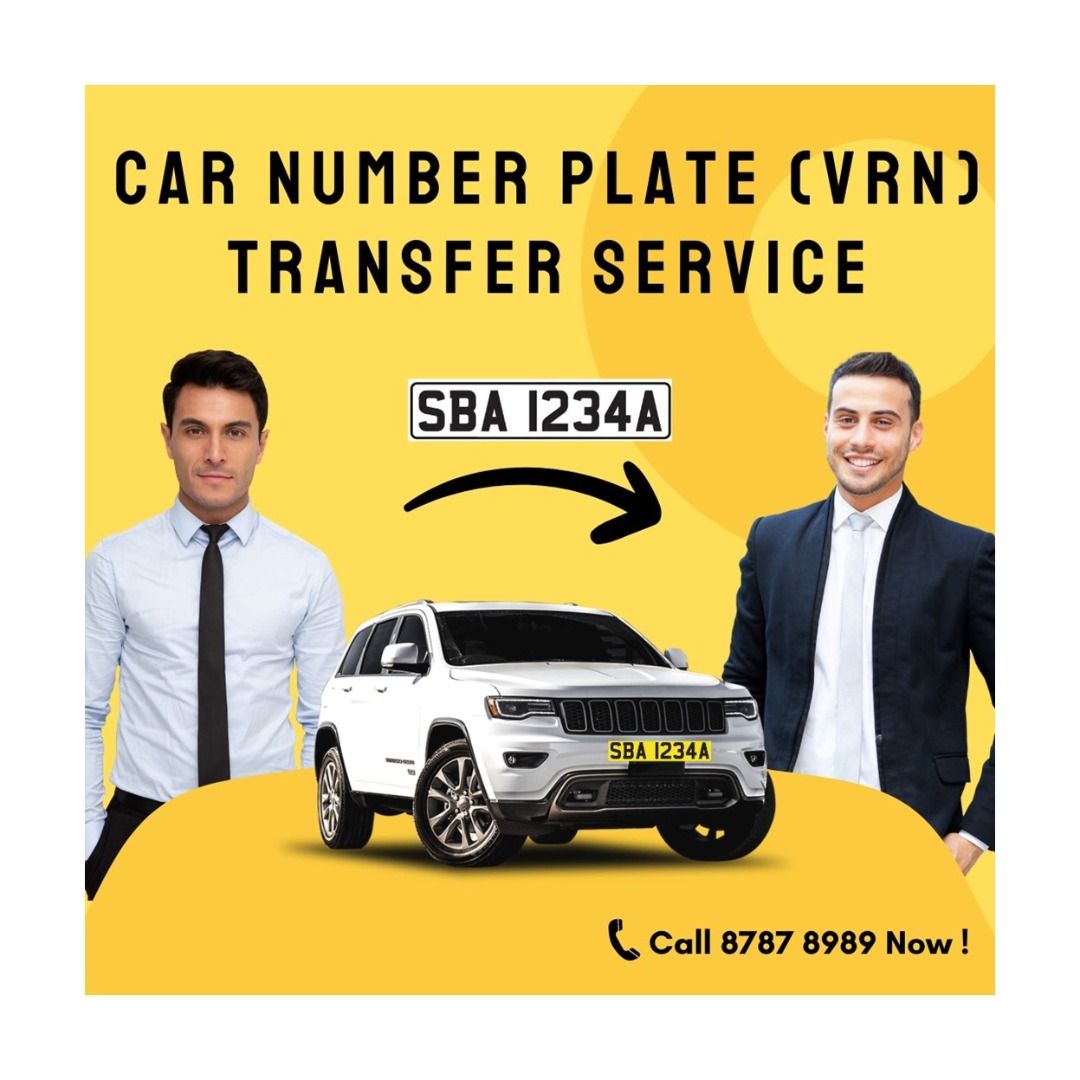 Number Plate (VRN) Transfer Service (Category: License Plate Numbers) located in Singapore. Submitted by vrn.sg (Listing ID 1209200341, Image 1). Description: We provide Number Plate (VRN) Transfer Service at a great price! If you : 1. Bought a number plate from someone and wanted us to help you transact. 2. Wish to transfer a number plate from Person A to Person B. 3. Found a buyer to buy your number plate and wanted us to help you transact. Yes