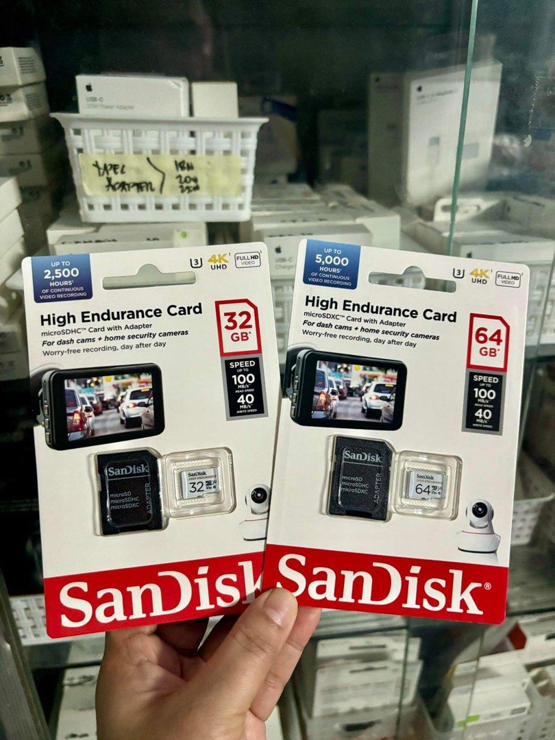 ORIGINAL SANDISK MICRO SD HIGH ENDURANCE SDXC / SDHC MEMORY CARD 4K UHD (Category: Memory & SD Cards) located in Makati City. Submitted by marizacost86218 (Listing ID 1309886780, Image 2). Description: ORIGINAL SANDISK MICRO SD HIGH ENDURANCE SDXC / SDHC MEMORY CARD 4K UHD 👉AVAILABLE ▪️512gb 100 MB/s READ SPEED 40 MB/s WRITE SPEED ▪️256gb 100 MB/s READ SPEED 40 MB/s WRITE SPEED ▪️128gb 100 MB/s READ SPEED 40 MB/s WRITE SPEED ▪️64gb 100 MB/s READ
