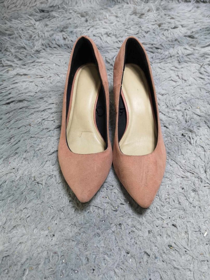 Peach suede heels hotsell