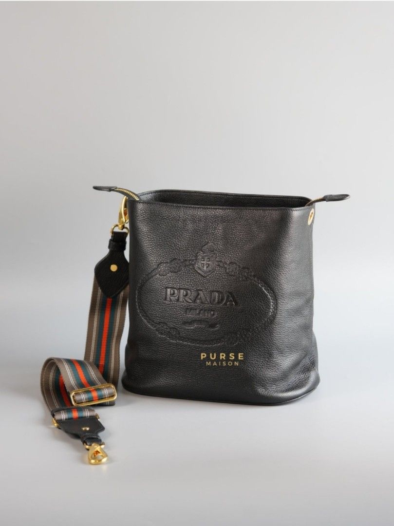 Prada 1BE057 Secchiello in Black Vitello Phenix Bag (Category: Luxury Bags & Wallets) located in Taguig. Submitted by pursemaison (Listing ID 1309724104, Image 2). Description: Prada 1BE057 Secchiello in Black Vitello Phenix Bag ✨Php 70,000 *Additional 3.85% for straight credit card payments *Available for 4 months layaway with 1% interest per month *BDO credit card up to 36 mos & Citibank credit card up to 24 mos (with interest) CONDITION: Unuse
