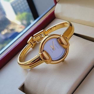 Preowned GUCCI 1400L Gold Bangle Watch
