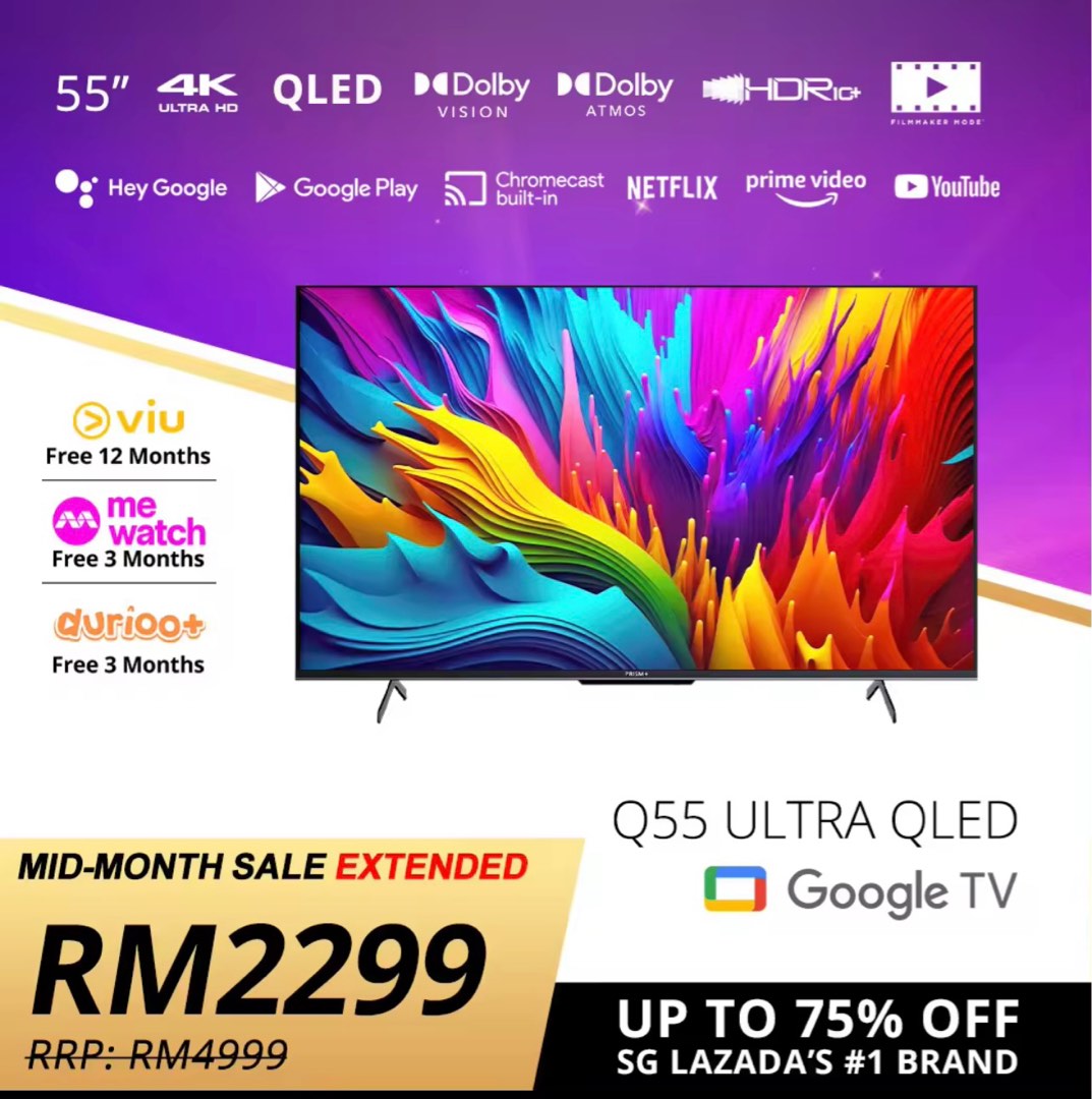 Prism + Q55 Ultra (used), TV & Home Appliances, TV & Entertainment, TV