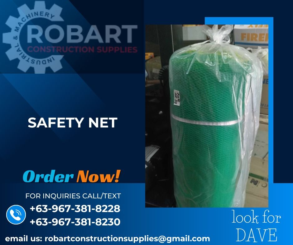 SAFETY NET (Category: Construction Tools & Equipment) located in Caloocan City. Submitted by gabo. (Listing ID 1309806126, Image 1). Description: SALE❗ ❗ ❗ SALE❗ ❗ ❗ SALE❗ ❗ ❗ LOOK FOR: Dave T. Cariño 0 9 6 7 3 8 1 8 2 2 8 / 0 9 6 7 3 8 1 8 2 3 0 7 7 4 6-6 1 4 8 / 7 0 0 2- 2 8 7 2 / 8 6 3 6-3 0 0 5 𝑹𝑶𝑩𝑨𝑹𝑻 𝑪𝑶𝑵𝑺𝑻𝑹𝑼𝑪𝑻𝑰𝑶𝑵 𝑺𝑼𝑷𝑷𝑳𝑰𝑬𝑺 📍S&L BUILDING, 1ST & 2ND FLOOR, 1405 YUSECO ST, STA CRUZ, MANILA SEND US MESSAGE FOR INQUIRIES