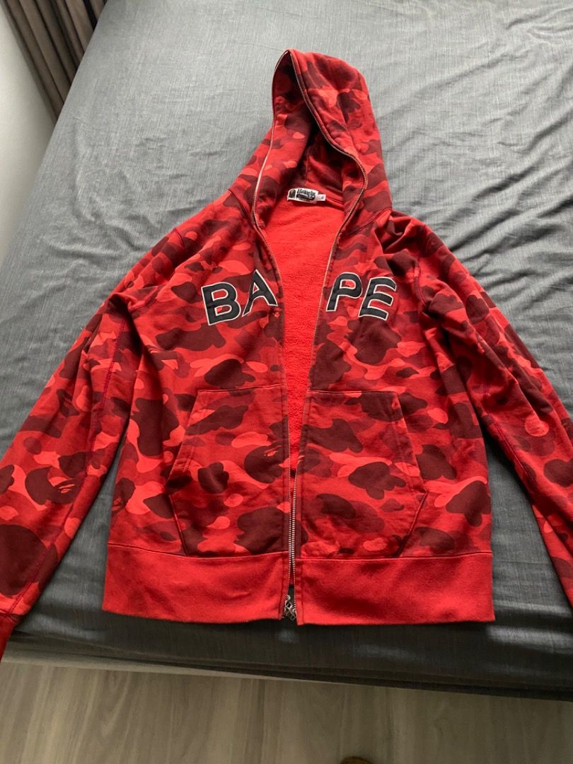 Selling BAPE hoodie size L XL Women s Fashion Coats Jackets and Outerwear on Carousell
