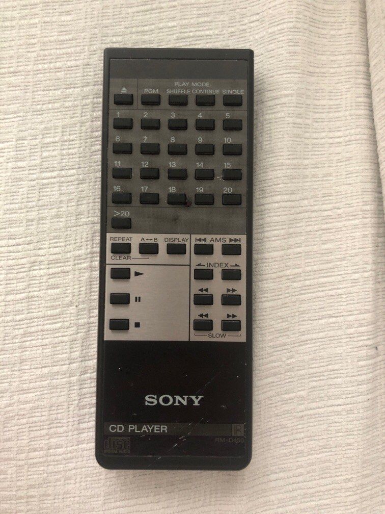 Sony CD Player Remote (Category: Other Home Appliances) located in Quezon City. Submitted by gfbdy (Listing ID 1309724071, Image 1). Description: RM-D450 Eject ⏏️ .