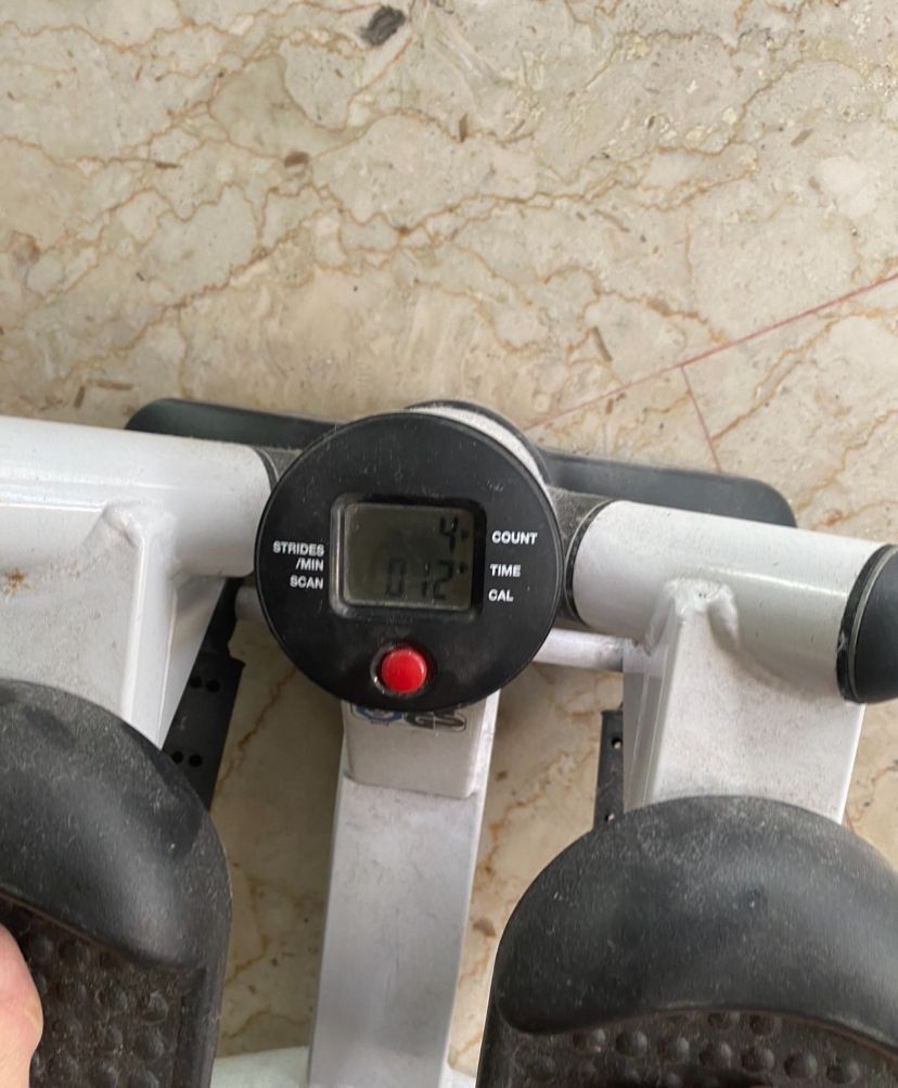 Step machine (Category: Cardio & Fitness Machines) located in Singapore. Submitted by niallsaurus (Listing ID 1309766147, Image 2). Description: Step machine/ Stepper Lightly used. TUVSUV GS certified for safety and reliability. Electronic counter working perfectly. Great for indoor exercise and active mobility after dinner and/or watching tv. Self collection only .