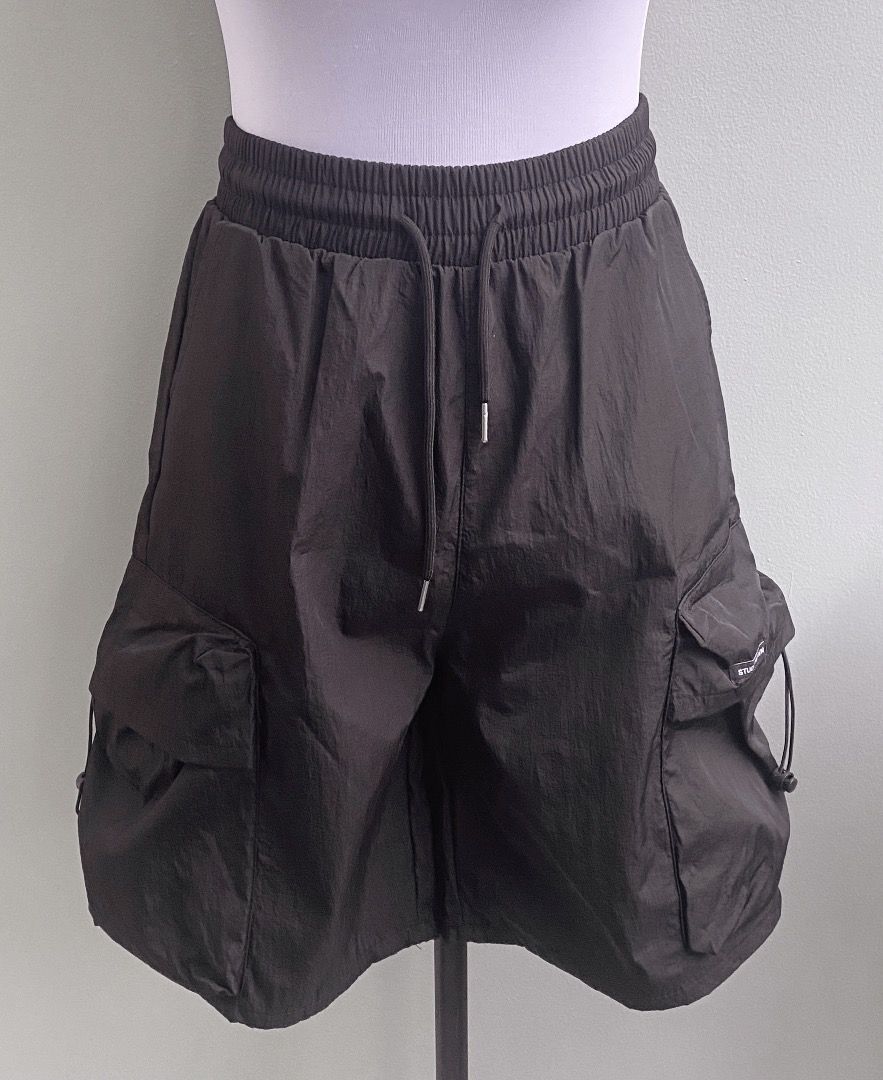 Streetwear || Black Cargo Shorts with Drawstring (Category: Shorts) located in Quezon City. Submitted by soapstore (Listing ID 1309787860, Image 1). Description: Garterized w/ Drawstring Waist: 24-26 in Length: 15 in GCash payment only DM for questions/details/close up photos.