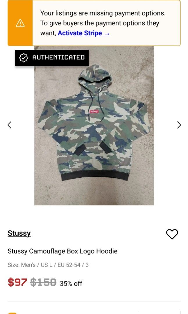 Stussy Camo Box Logo verified