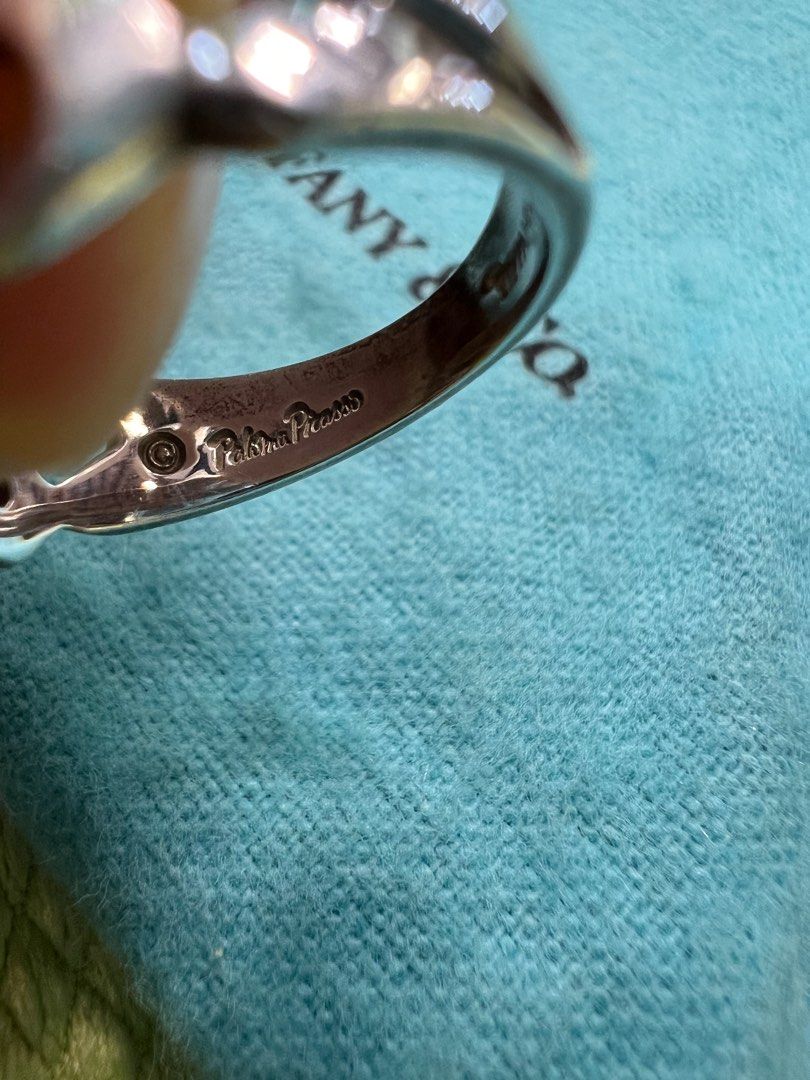 Tiffany Ring 純銀戒指心形Paloma picasso, 女裝, 飾物及配件