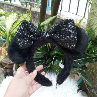 Tokyo DISNEY Resort Minnie Mouse Fluffy Black Headband