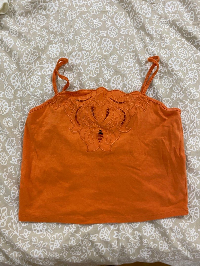 Topshop orange cami (Category: Sleeveless) located in Pasig City. Submitted by declutter890 (Listing ID 1309868774, Image 1). Description: .