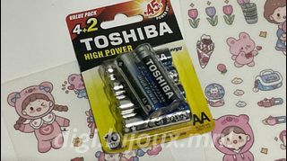 Toshiba High Power AA Batteries (4+2pcs SET) for Digital Cameras