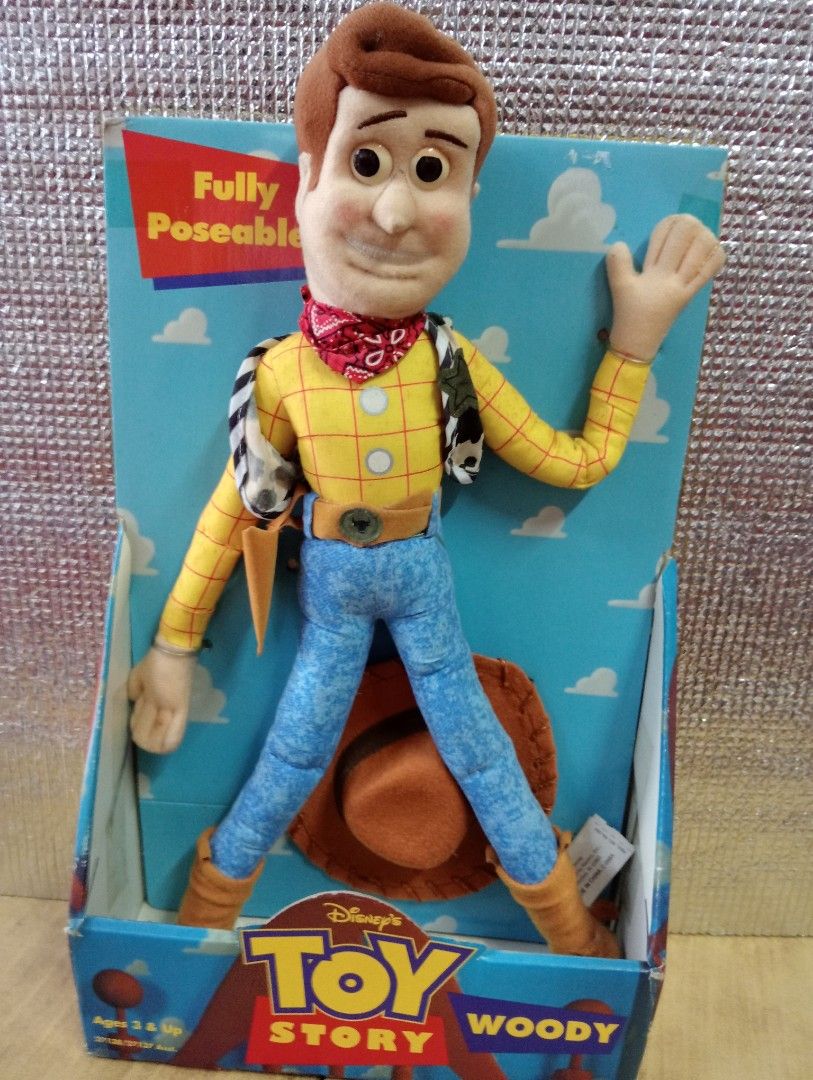 Toy Story Movie Disney Pixar 12 inch Plush Poseable Woody Hobbies Toys Collectibles Memorabilia Vintage Collectibles on Carousell