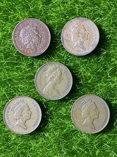 UK Queen Elizabeth Penny Coin Take all 5pcs