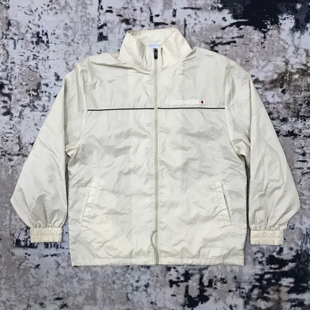 VINTAGE CHAMPION AUTHENTIC ATHLETIC APPAREL EMBROIDERY BIGLOGO WINDBREAKER JACKET Men s Fashion Coats Jackets and Outerwear on Carousell