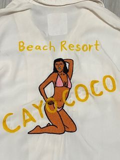 Vintage Japanese brand y2k Sly x Naijel Graph beach summer tropical aesthetic island girl top