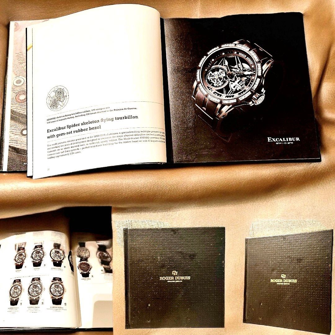 VIP Roger Dubuis Horloger Genevois Hard Leather Cover Heavy Watch Book Catalogue High Resolution Watches Photos REPEATER SKELETON MOVEMENT SEX CALIBUR