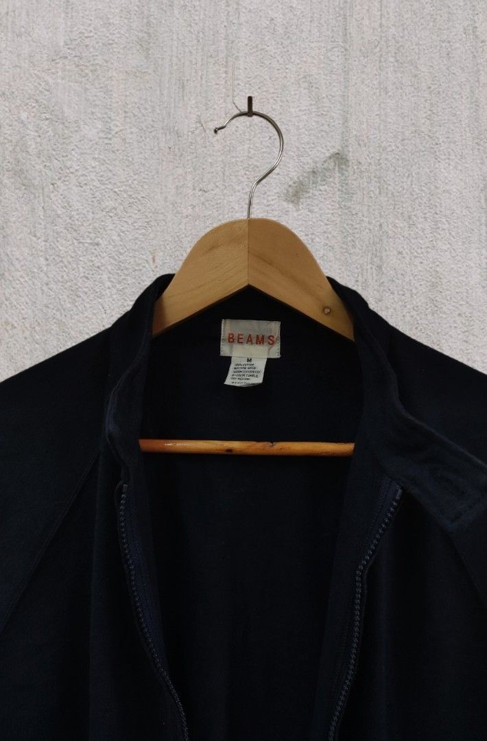 Vtg Beams Japan navy racing jacket, Men's Fashion, Tops & Sets, Hoodies ...