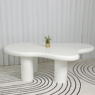 White Glossy cloud design center table