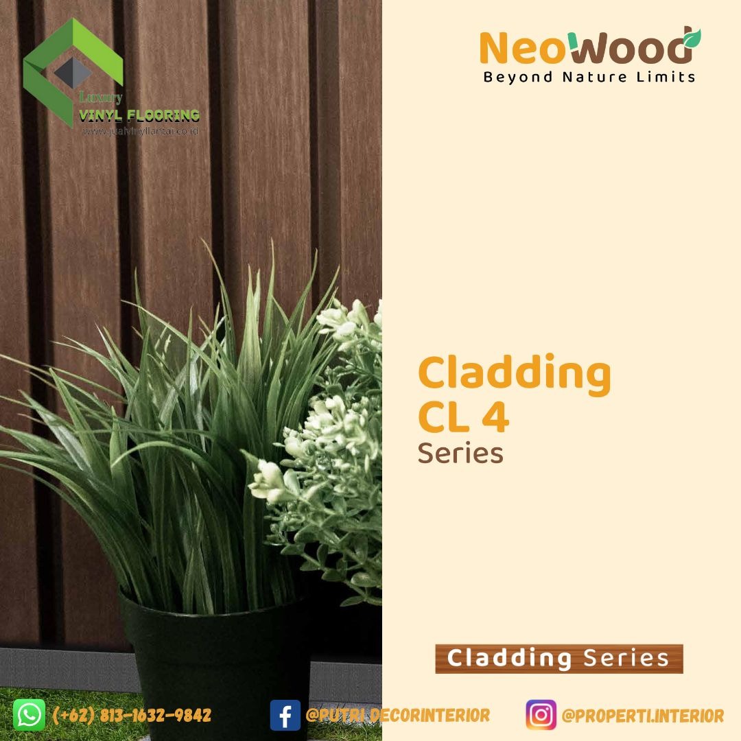 WPC Decking NEOWOOD Cladding CL4 series uk. 22cm x 2,9m tebal 26mm ...