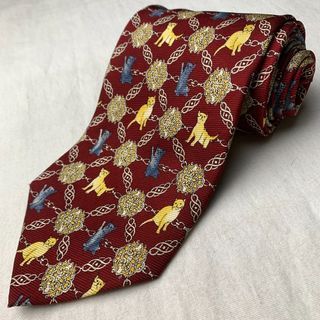 YSL Red Cat Vintage Necktie