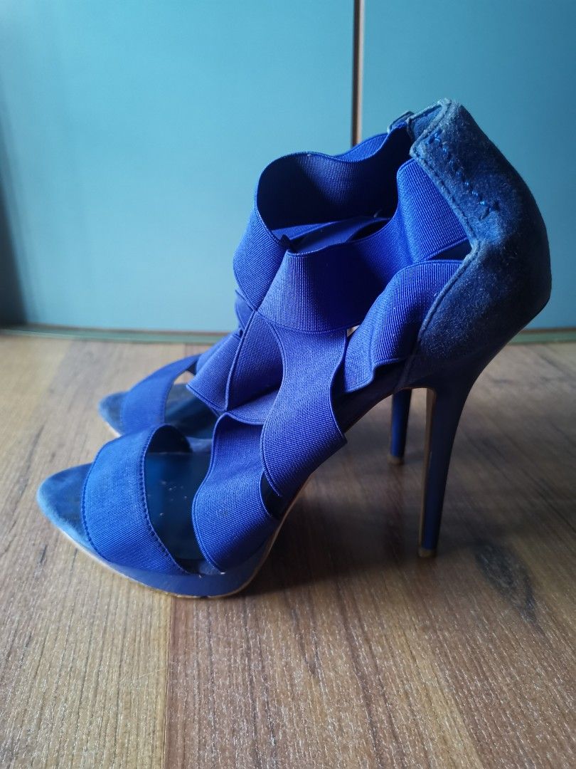 Zara blue heels on sale