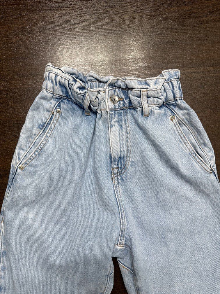 Carousell Mom Fit Denim Shorts Zara Zara Paper Bag Mom Jeans