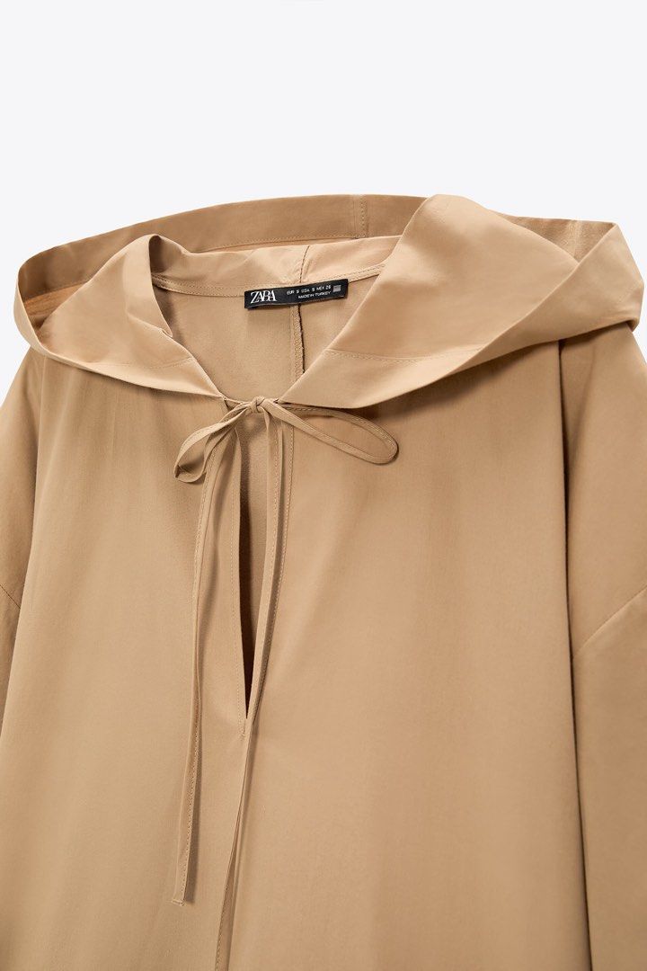 Zara Poplin Hooded Dress