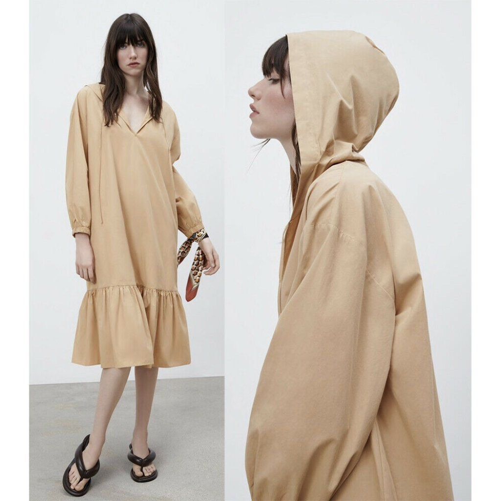Zara hooded dress discount