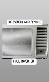2NDHAND AIRCON 1HP EVEREST FULL INVERTER WITH REMOTE