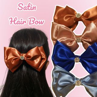 4pcs for 100 Satin hair bow handmade hair ribbon