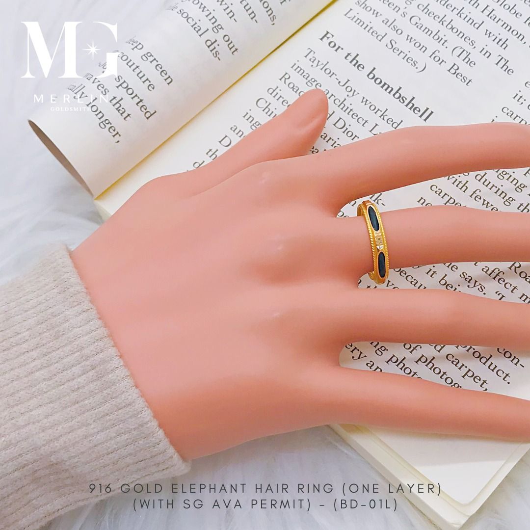 Elephant tail hair ring which finger to wear top