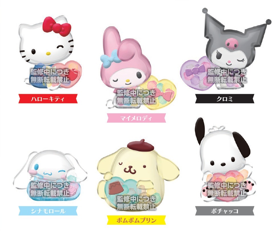 預訂批發...日版 食玩 盒玩 三麗鷗 SANRIO 角色造形 透明糖罐 一盒10入 全6款 Hellokitty My Melody ...