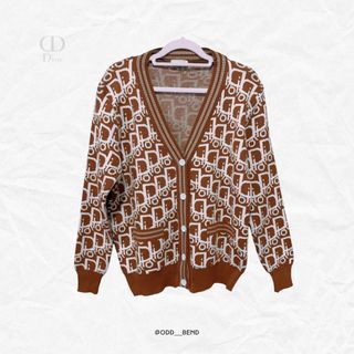 🏷️ DIOR Monogram Cashmere & Wool Cardigan Sweater