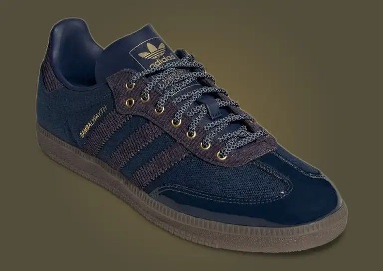 ALWAYTH x adidas Samba OG in College Navy/Aurora Black/Matte Gold, Women's  Fashion, Footwear, Sneakers on Carousell