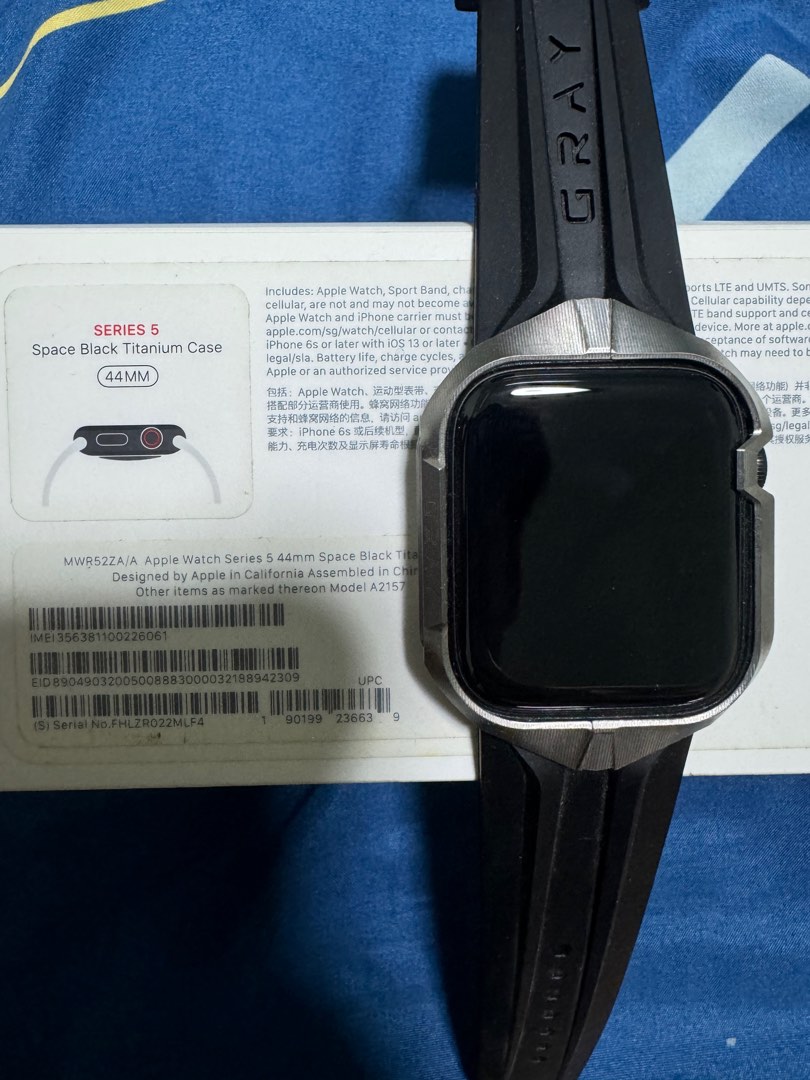44mm space black titanium case clearance