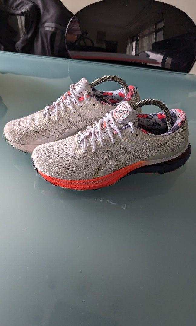 Asics Gel Kayano 28 White Thunder Blue Women s Running Shoe