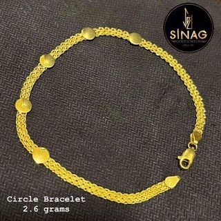 Authentic Pawnable Real 18k Saudi Gold - Circle Bracelet 2.6g