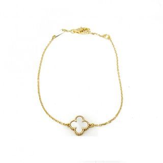 [AUTHENTIC] Van Cleef & Arpels Sweet Alhambra 18k Yellow Gold Mother of Pearl Bracelet