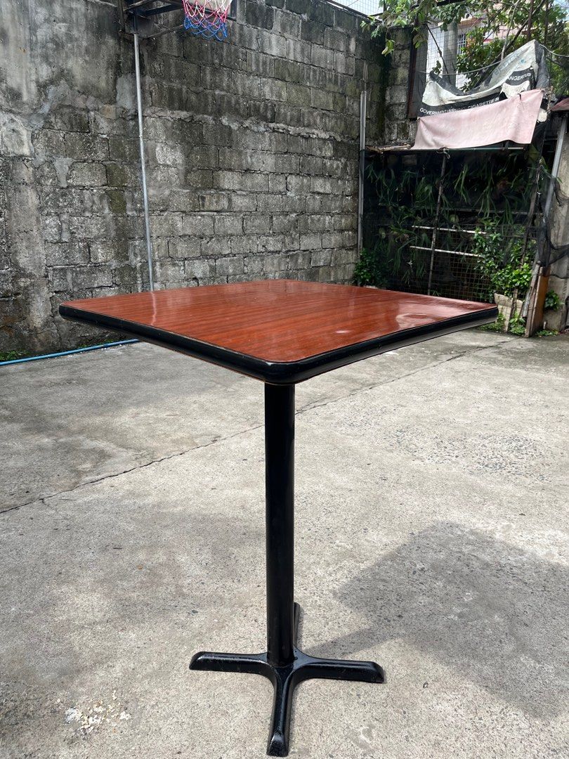 Square Bar Height Table (Category: Tables & Sets) located in Quezon City. Submitted by jsurplusmnl (Listing ID 1309904475, Image 3). Description: Square Bar Height Table - ₱ 1,800 each - ₱ 3,000 for 2 - 30x30 inches - Height - 42 inches pm for more details and photos MOD: Lalamove or pickup MOP: COD or Gcash .