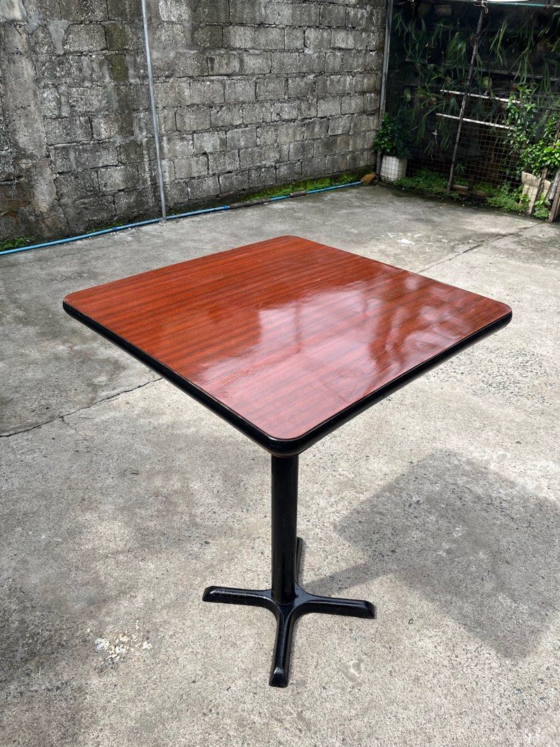 Square Bar Height Table (Category: Tables & Sets) located in Quezon City. Submitted by jsurplusmnl (Listing ID 1309904475, Image 2). Description: Square Bar Height Table - ₱ 1,800 each - ₱ 3,000 for 2 - 30x30 inches - Height - 42 inches pm for more details and photos MOD: Lalamove or pickup MOP: COD or Gcash .