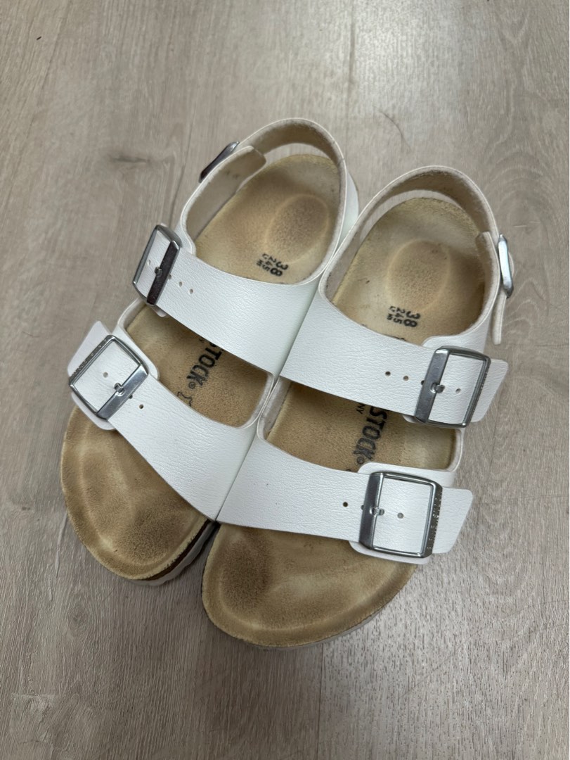 Birkenstock Milano Birko-Flor in White, Women's Fashion, Footwear ...