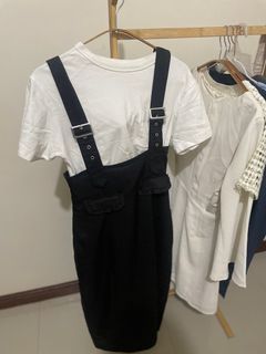 Black Belted Japanese Fashion Long Dress