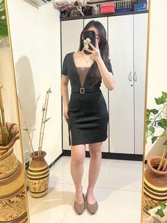 Black Classy Formal Mini Bodycon Dress