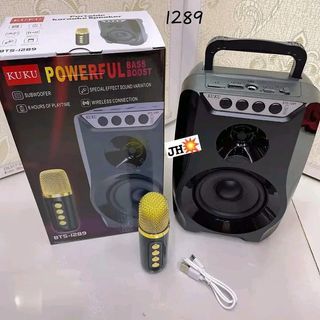 Bluetooth speaker 🔊 
Free wireless mic 🎤 
Size 4